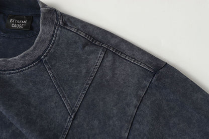 Washed Damage Pure Cotton Short Sleeve T-Shirt WN23055