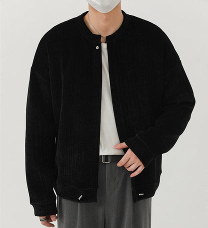 Collarless Knit Cardigan WN21270