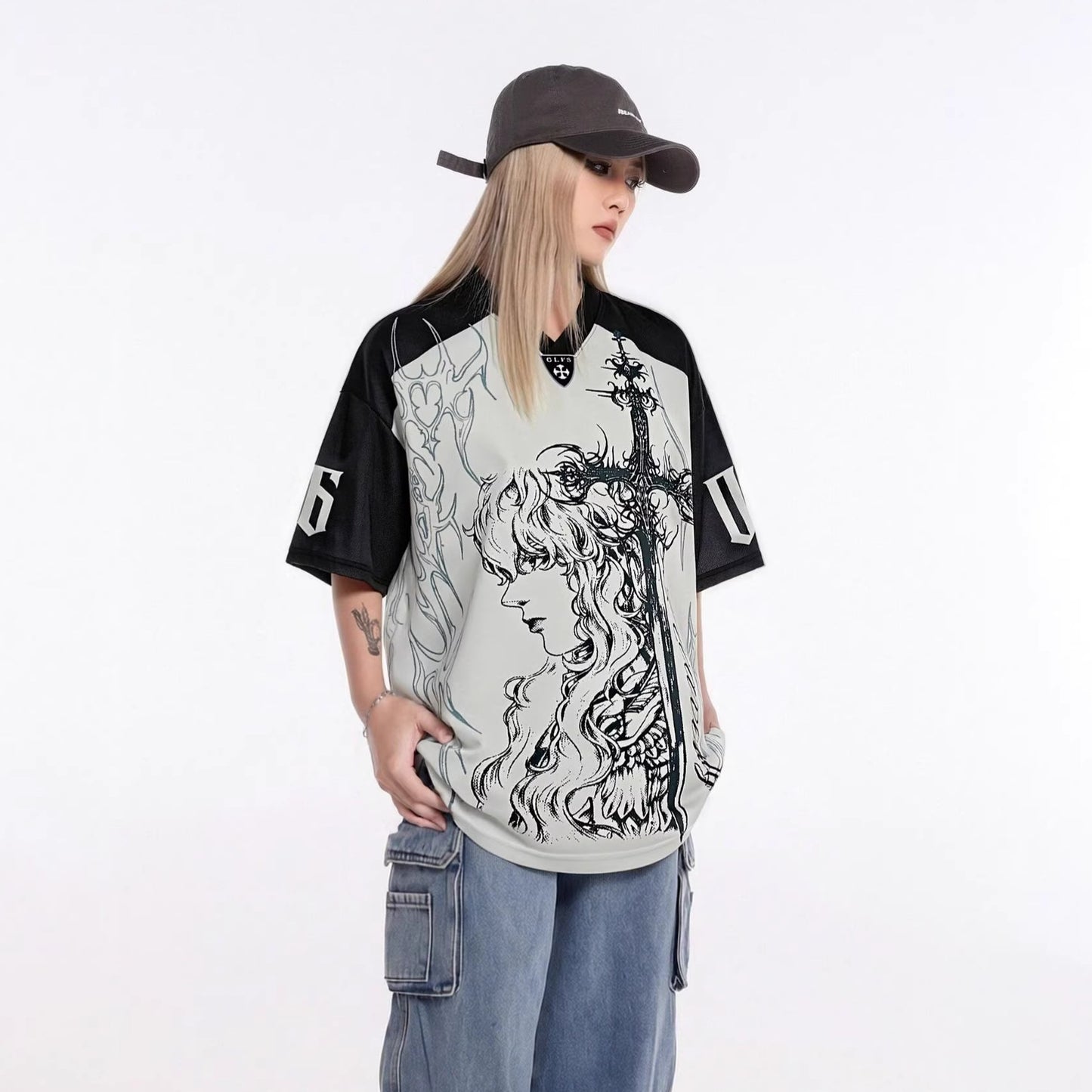 Illustration Print Short Sleeve T-Shirt WN25793