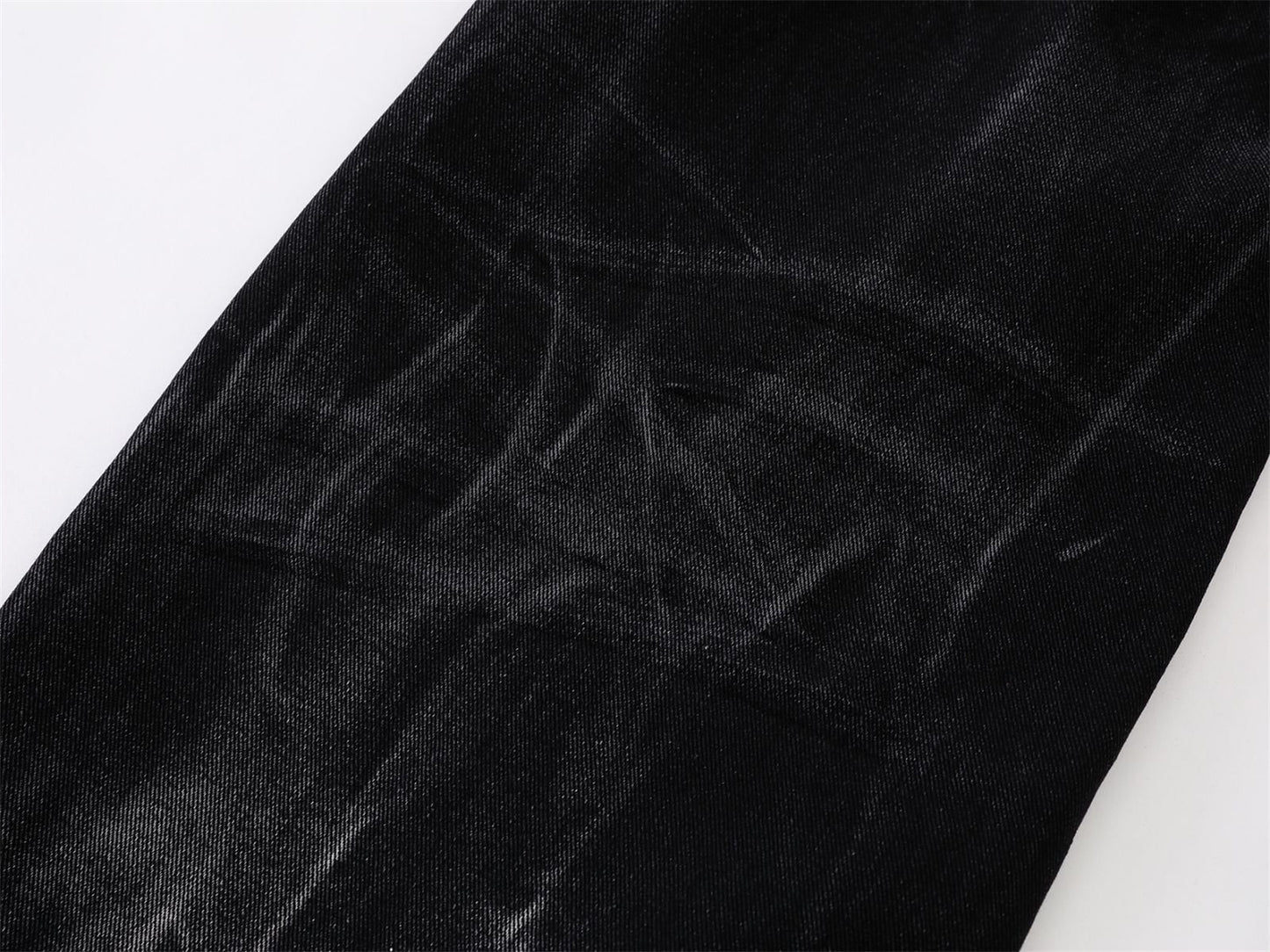Whisker Paint Straight Denim Jeans WN26759