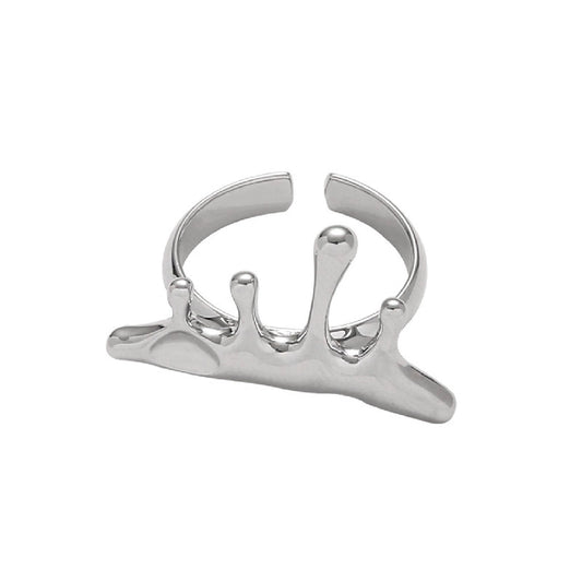 Irregular Liquid Metal Open Ring WN9138