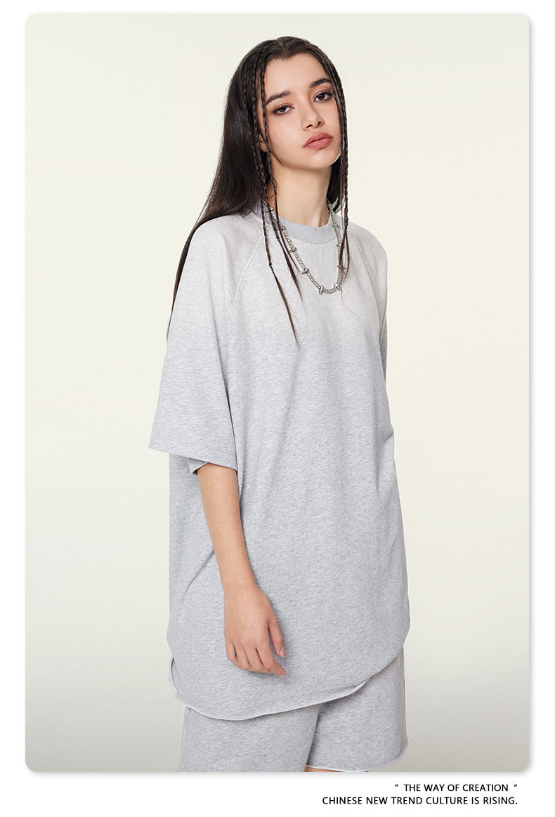 Washed Oversize Raglan-sleeve T-shirt WN6430