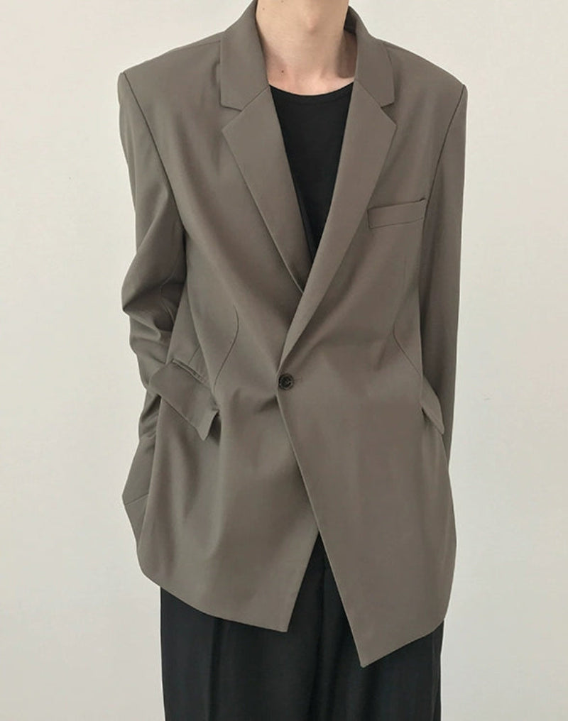 Asymmetric Hem Tailored Jacket WN21476