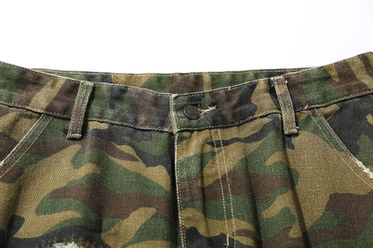 Camo Workwear Denim Wide Leg Short Pants WN25677
