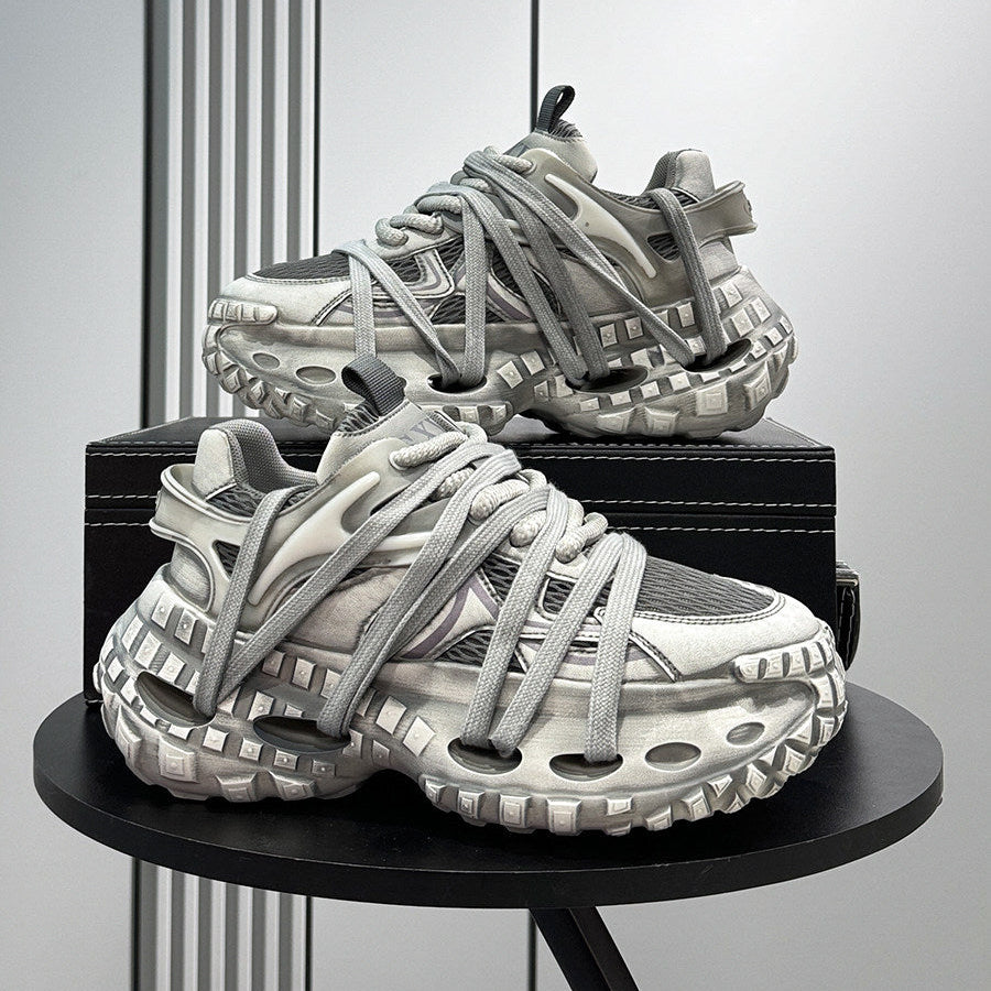 Chunky Platform Height Increase Breathable Sneakers WN24796