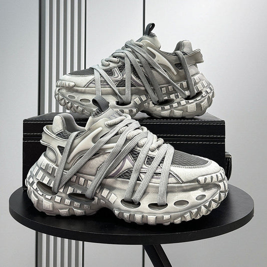 Chunky Platform Height Increase Breathable Sneakers WN24796
