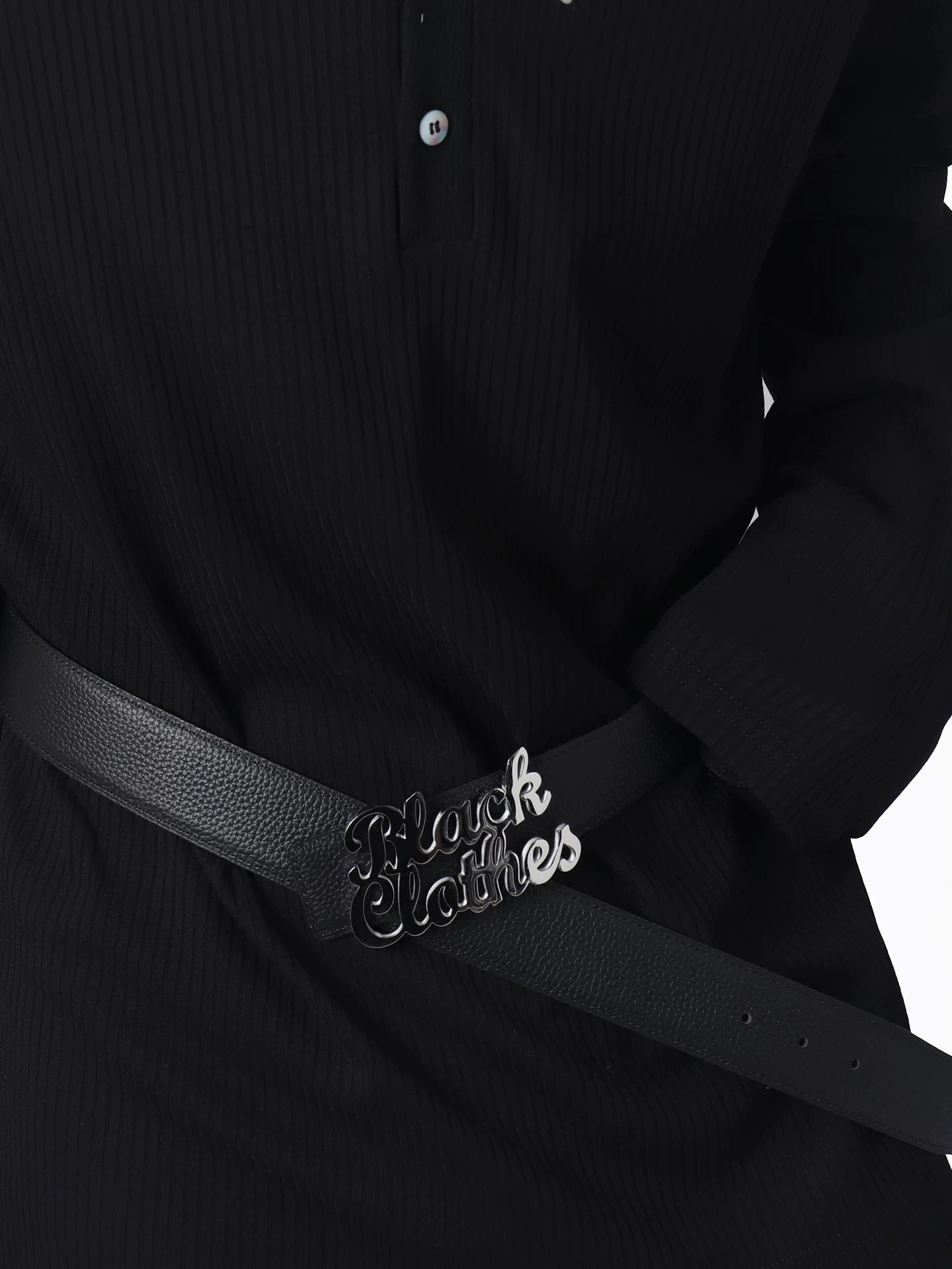 WN23760 BlackClothes original personalized letter metal buckle scalp belt trendy niche design belt for men and women WN23760