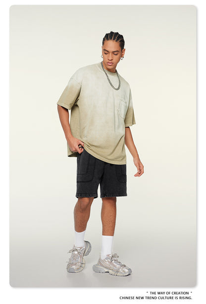 Washed Oversize Short-sleeve T-shirt WN6453