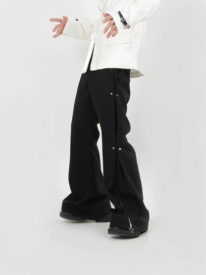 Micro Flare Pleats Design Trousers WN6146