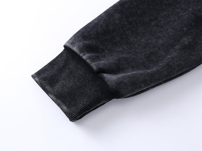 Washed Letter Print Oversize Hoodie WN11533