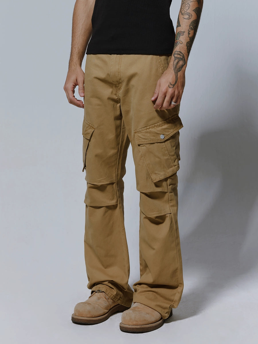 Wrinkle Multi-Pocket Cargo Denim Jeans WN17479