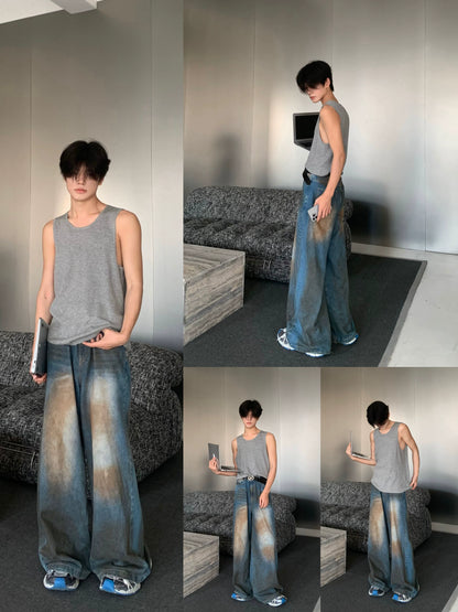 Plain Sleeveless T-Shirt WN19796