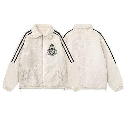 Three-Stripe Sherpa Zipper Jacket WN11194