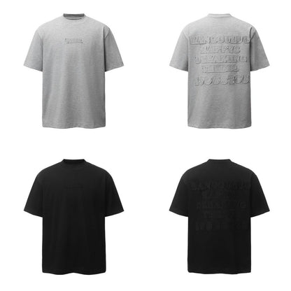 Letter Applique Embroidery Oversize Short Sleeve T-Shirt WN26856