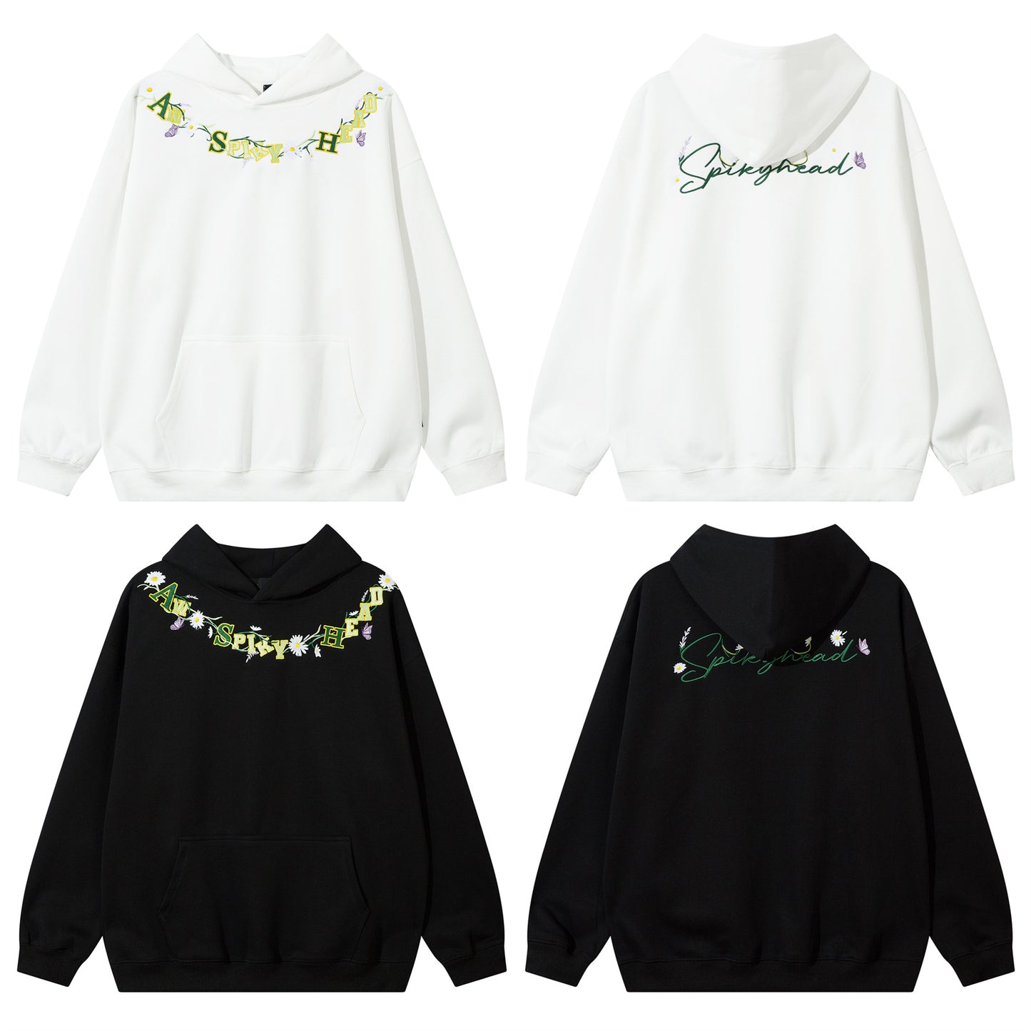 Floral Embroidery Oversize Hoodie WN11424