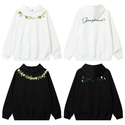 Floral Embroidery Oversize Hoodie WN11424