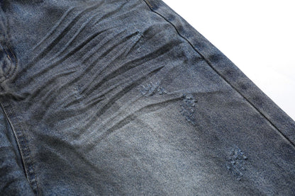 Washed Flare Denim Jeans WN12718