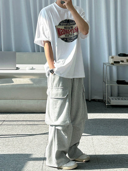 Graphic Letter Print Oversize Short Sleeve T-Shirt WN20283