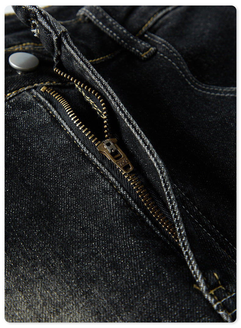 Washed Damage Flare Denim Jeans WN6415