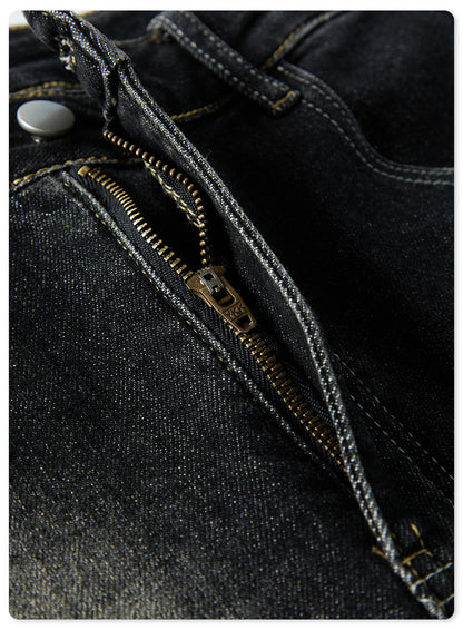 Washed Damage Flare Denim Jeans WN6415