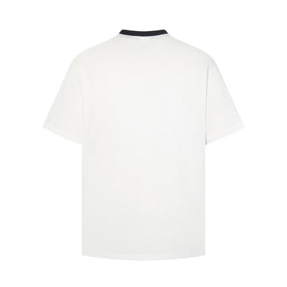 Breathable Slub Cotton Graphic Print Short Sleeve T-Shirt WN25889
