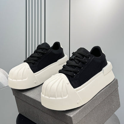 Breathable Canvas Thick-Sole Height-Increasing Sneakers WN24754