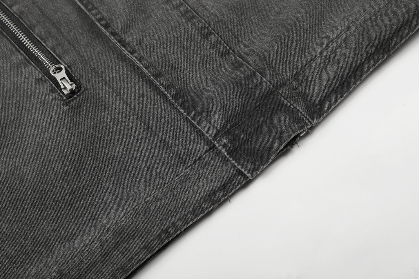 Washed Cross Patch Embroidery Jacket WN23043