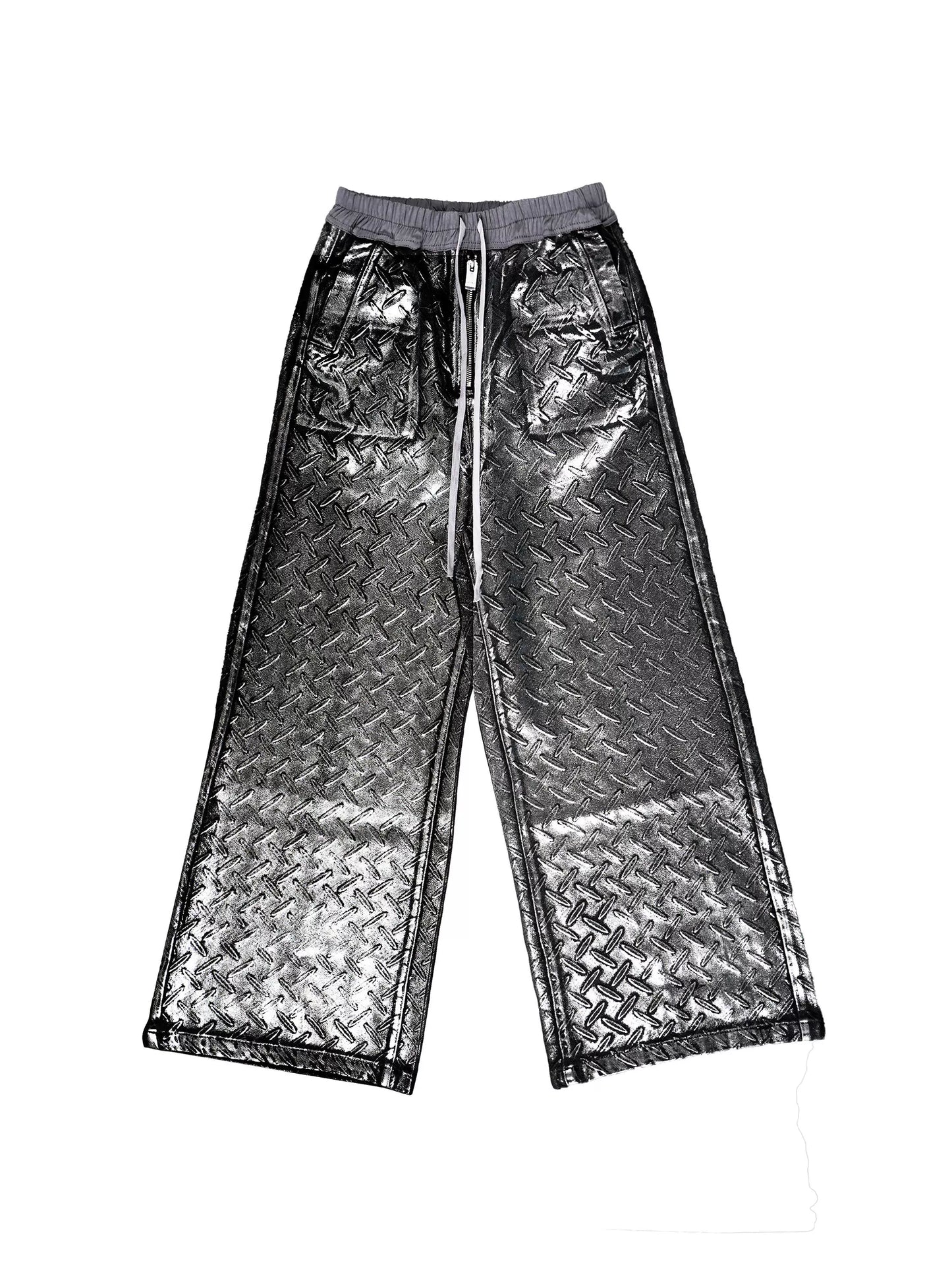 Embossed Silver Coating Design Cargo Pants WN18088