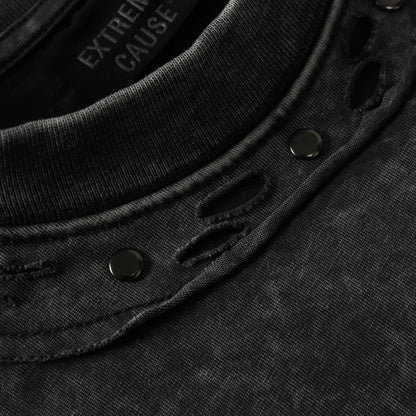 Studs Washed Short Sleeve T-Shirt WN26765