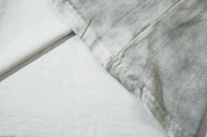 Fake Layered Dirty Dye Print Long Sleeve T-Shirt WN25581