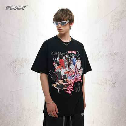 Anime Graphic Oversize Short Sleeve T-Shirt WN12474