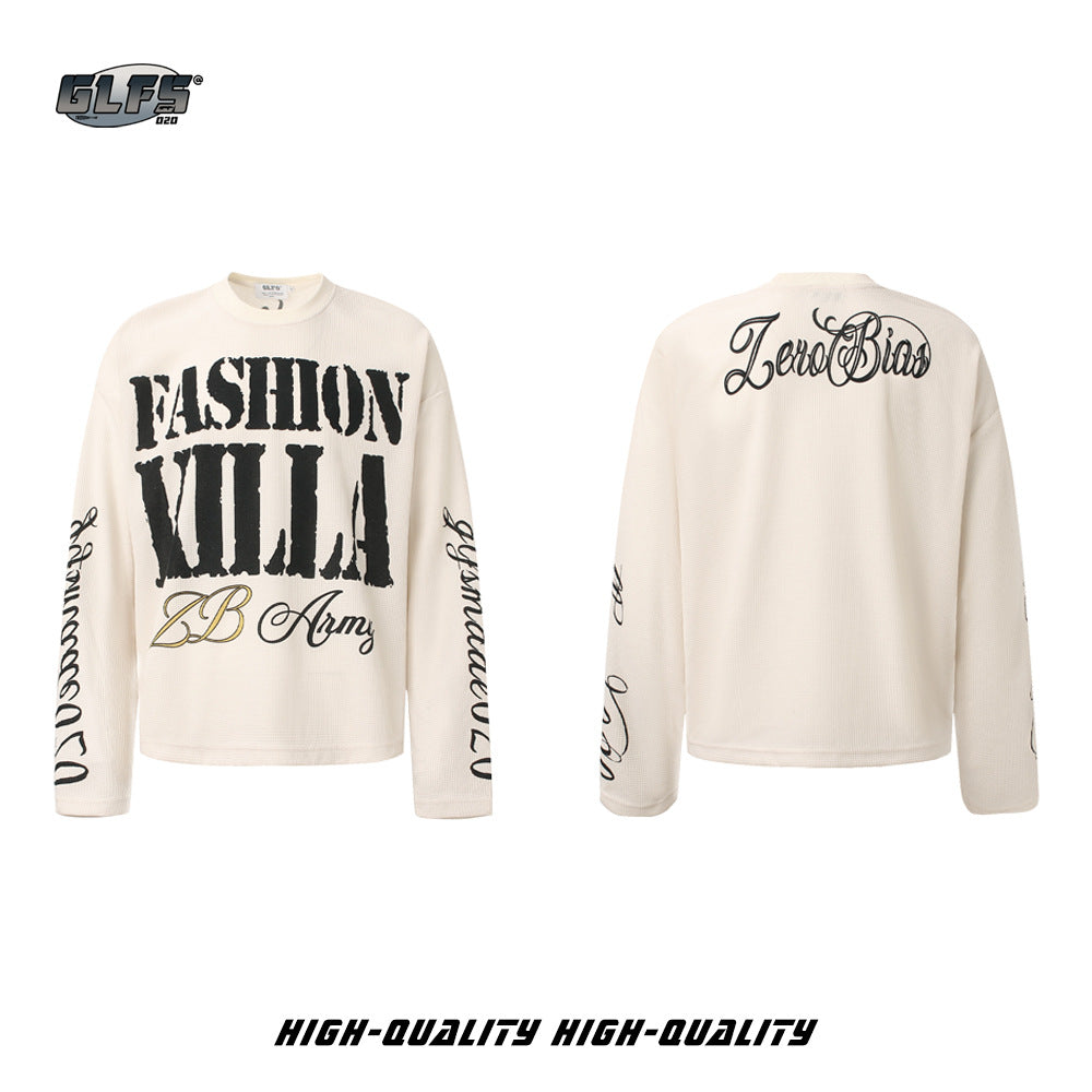 Letter Print Graphic Long Sleeve T-Shirt WN26510