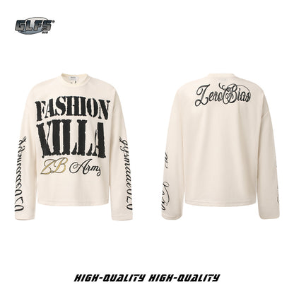 Letter Print Graphic Long Sleeve T-Shirt WN26510
