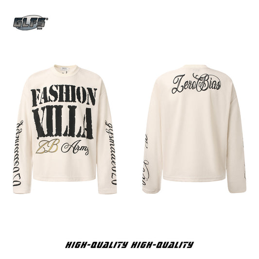 Letter Print Graphic Long Sleeve T-Shirt WN26510