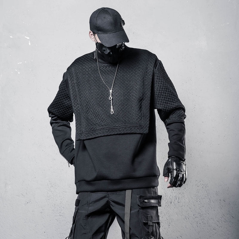 High-Neck Fleece Lining Long Sleeve T-Shirt WN22554