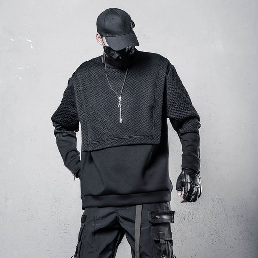 High-Neck Fleece Lining Long Sleeve T-Shirt WN22554