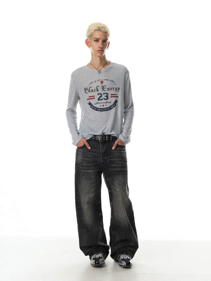 Letter Graphic Long Sleeve T-Shirt WN27981