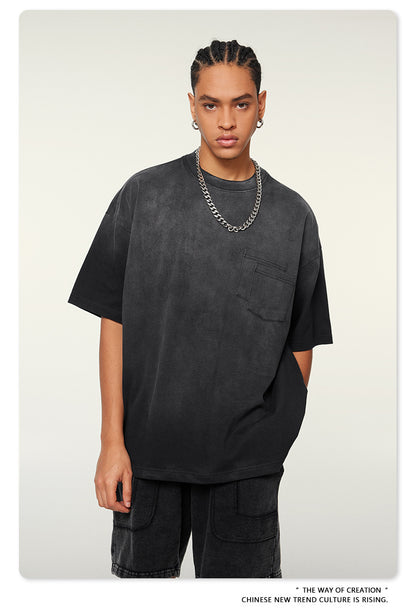 Washed Oversize Short-sleeve T-shirt WN6453