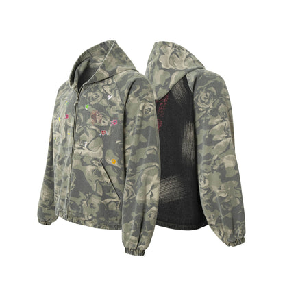 Patchwork Graffiti Camouflage Jacket WN12999