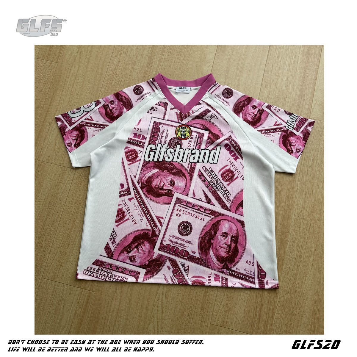Sporty Graphic Print V-Neck Short Sleeve T-Shirt WN26450
