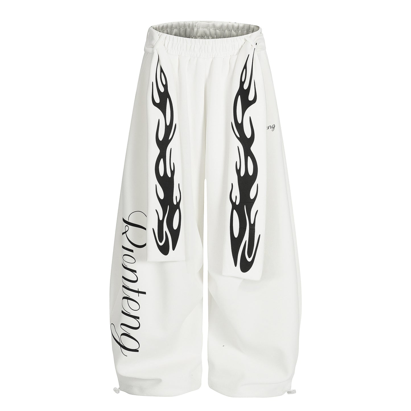 Flame Print Wide Leg Pants WN25786