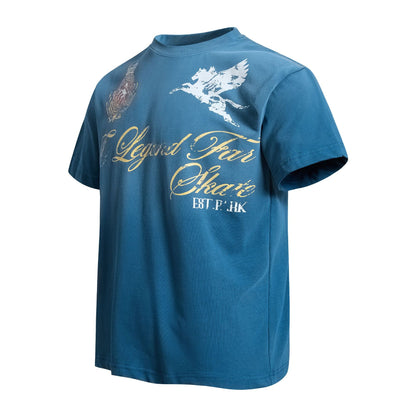 Washed Damage Badge Short Sleeve T-Shirt WN26070