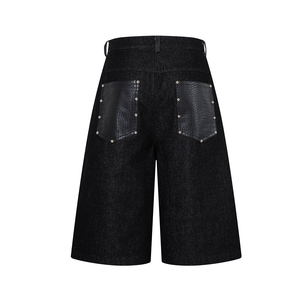 Python Pattern Rivet Denim Half Pants WN25746