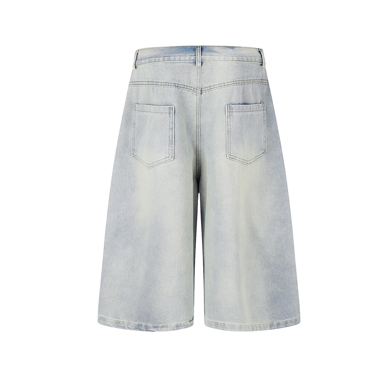 Letter Star Print Denim Half Jeans WN25412