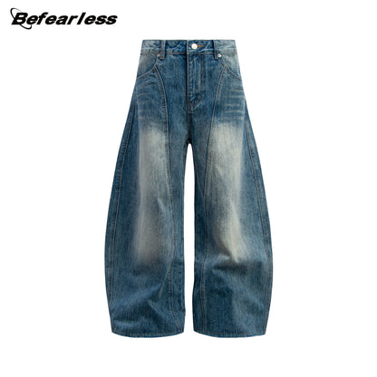 Panel Wide Leg Denim Jeans WN26279
