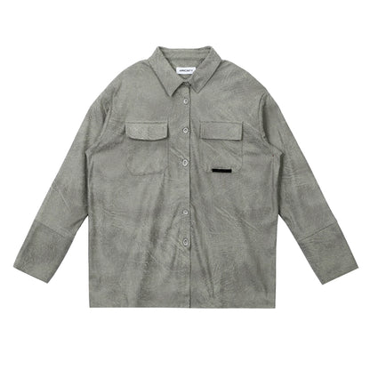 Swamp Green Textured Long Sleeve Shirt WN19046