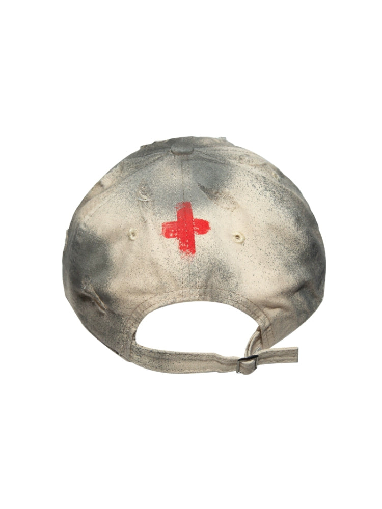 Tie-Dye Patchwork Rivet Curved-Brim Cap WN21082