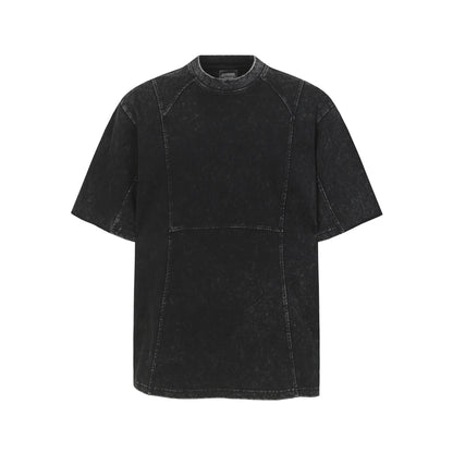 Washed Damage Pure Cotton Short Sleeve T-Shirt WN23055