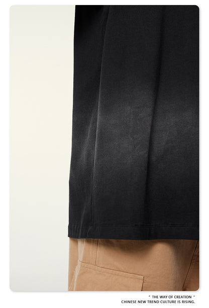 Washed Gradient Raglan Sleeve T-Shirt WN6065