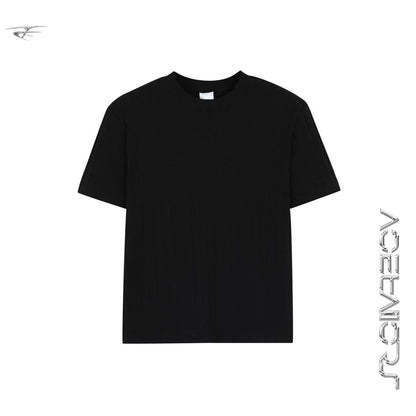 Vertical Stripe Knit Short Sleeve T-Shirt WN20085